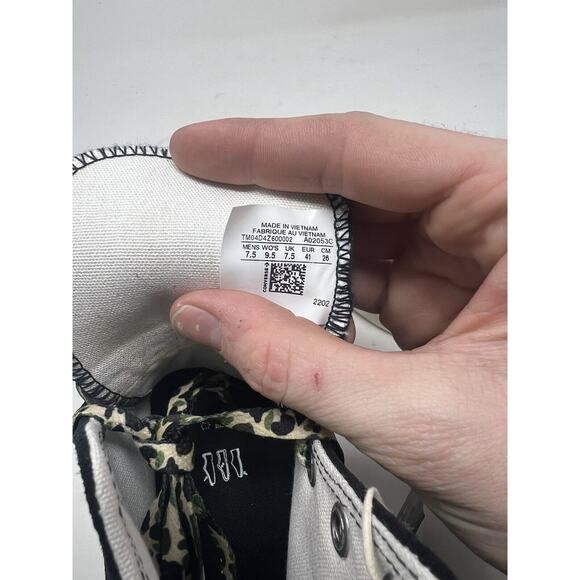 Converse Chuck 70 Suede Black With Camo Laces Size 7.5 M 9.5 W А02053C - Picture 7 of 7